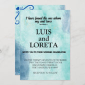 聖なる書物、 経典結婚式招待状カードGreが見つかった 招待状 (正面/裏面)