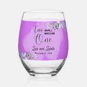 聖なる書物、 経典結婚眼鏡 ステムなしワイングラス (裏面)