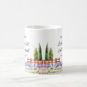 聖なる書物、 経典詩篇25:1,I put My Trust Bluebird Art コーヒーマグカップ (中央)