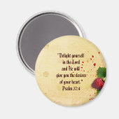 聖なる書物、 経典詩篇37磁石 マグネット (正面/裏面)