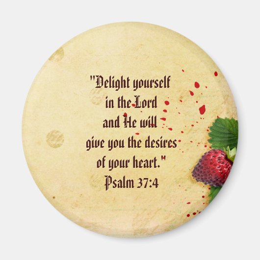 聖なる書物、 経典詩篇37磁石 マグネット (正面)