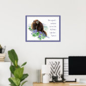 聖なる書物、 経典詩篇61:2励ましの水彩動物 ポスター (ホームオフィス)