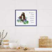 聖なる書物、 経典詩篇61:2励ましの水彩動物 ポスター (キッチン)