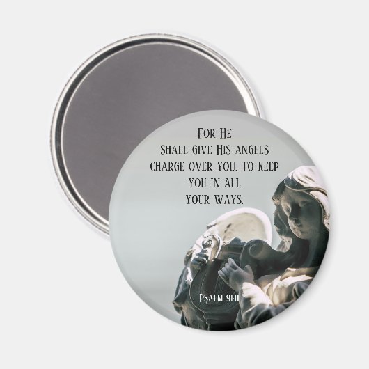 聖なる書物、 経典詩篇91:11天使が磁石を見守る マグネット (正面/裏面)