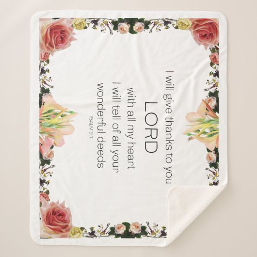 聖なる書物、 経典詩篇9、フローラ シェルパブランケット (正面)