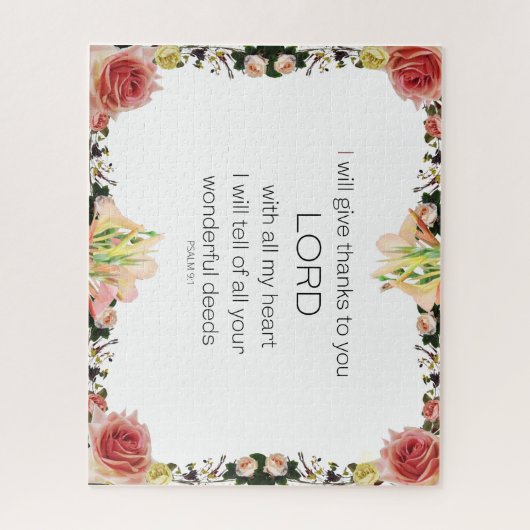 聖なる書物、 経典詩篇9、フローラ ジグソーパズル (縦)