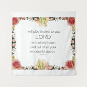 聖なる書物、 経典詩篇9、フローラ タペストリー (正面)