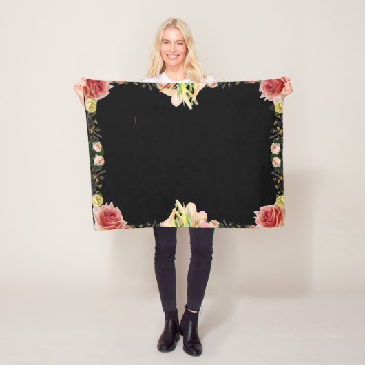 聖なる書物、 経典詩篇9、フローラ フリースブランケット (インサイチュ)