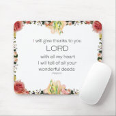 聖なる書物、 経典詩篇9、フローラ マウスパッド (マウス)