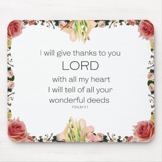 聖なる書物、 経典詩篇9、フローラ マウスパッド (正面)
