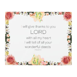 聖なる書物、 経典詩篇9、フローラ メタルプリント