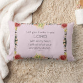 聖なる書物、 経典詩篇9、フローラ ランバークッション (ブランケット)