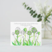 聖なる書物、 経典詩編32祈りの言葉カードアーティチョークヴェグ ポストカード (スタンド正面)