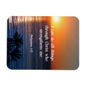 聖なる書物、 経典詩,ピリピ4:13 マグネット (横)