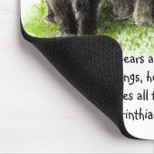 聖なる書物、 経典1コリント13:4愛は マウスパッド (コーナー)