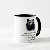 聖なる書物、 経典1コリント13:4愛は マグカップ (正面右)