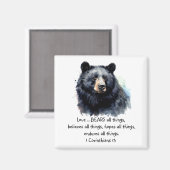 聖なる書物、 経典1コリント13:4愛は マグネット (正面/裏面)