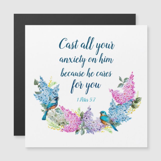 聖なる書物、 経典1ピーター5:7 (正面/裏面)