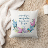 聖なる書物、 経典1ピーター5:7 クッション (ブランケット)