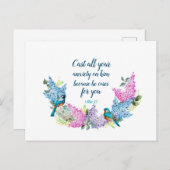 聖なる書物、 経典1ピーター5:7 ポストカード (正面/裏面)