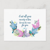 聖なる書物、 経典1ピーター5:7 ポストカード (正面)