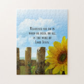 聖なる書物、 経典、コロサイ3:17 ジグソーパズル (縦)