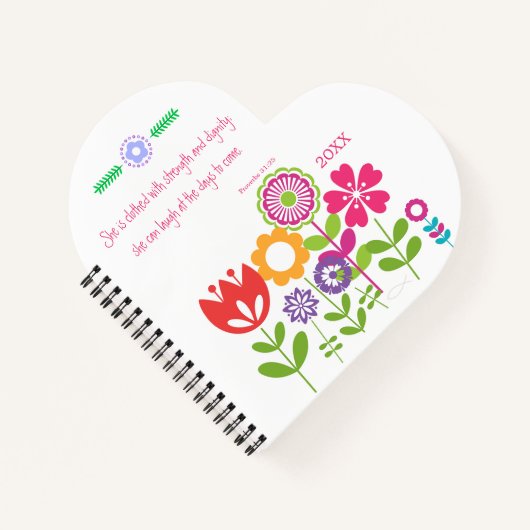 聖なる書物、 経典・ヤング・ガールズ |諺31キリスト教 ノートブック (正面)