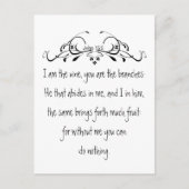 聖なる書物、 経典、ヨハネ5:15わたしはつる植物だ感動的 ポストカード (正面)