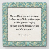 聖なる書物、 経典、数値6:24-26 ストーンコースター (正面)