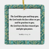 聖なる書物、 経典、数値6:24-26 セラミックオーナメント (正面)