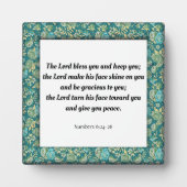 聖なる書物、 経典、数値6:24-26 フォトプラーク (正面)