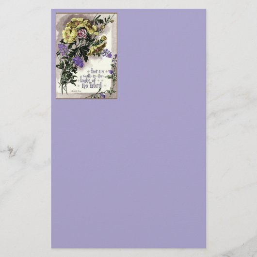 聖なる書物、 経典（花） 便箋 (正面)