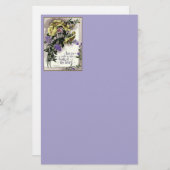 聖なる書物、 経典（花） 便箋 (正面/裏面)