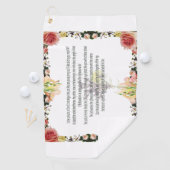 聖なる書物、 経典、詩篇11章カラフル花 ゴルフタオル (インサイチュ)