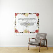 聖なる書物、 経典、詩篇11章カラフル花 タペストリー (インサイチュ)