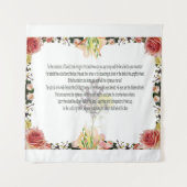 聖なる書物、 経典、詩篇11章カラフル花 タペストリー (正面)