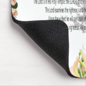 聖なる書物、 経典、詩篇11章カラフル花 マウスパッド (コーナー)