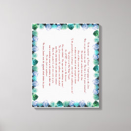 聖なる書物、 経典、詩篇11節、聖書の詩。 キャンバスプリント