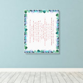 聖なる書物、 経典、詩篇11節、聖書の詩。 キャンバスプリント (インサイチュ (ウッドフロア))