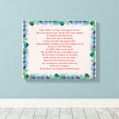 聖なる書物、 経典、詩篇11節、聖書の詩。 キャンバスプリント (インサイチュ (ウッドフロア))