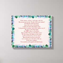 聖なる書物、 経典、詩篇11節、聖書の詩。 キャンバスプリント