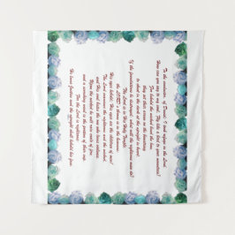 聖なる書物、 経典、詩篇11節、聖書の詩。 タペストリー