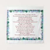 聖なる書物、 経典、詩篇11節、聖書の詩。 タペストリー (正面)