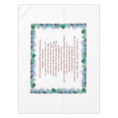 聖なる書物、 経典、詩篇11節、聖書の詩。 テーブルクロス (正面)