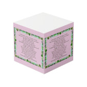 聖なる書物、 経典、詩篇11節、聖書の詩。 フォトキューブ (裏面アングル)