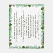 聖なる書物、 経典、詩篇11節、聖書の詩。 フリースブランケット (正面)