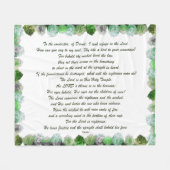 聖なる書物、 経典、詩篇11節、聖書の詩。 フリースブランケット (正面(横))