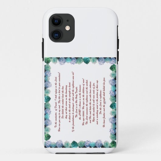 聖なる書物、 経典、詩篇11節、聖書の詩。 Case-Mate iPhoneケース (裏面)