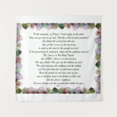 聖なる書物、 経典、詩篇11、カラフルバラ タペストリー (正面)