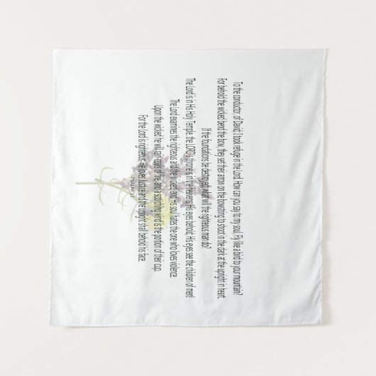 聖なる書物、 経典、詩篇11、 タペストリー (正面(横))